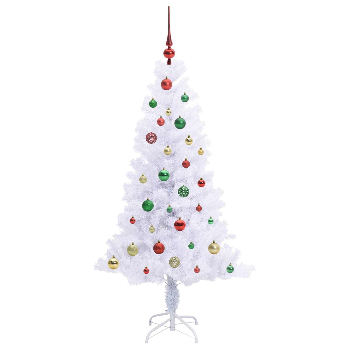 Künstlicher Weihnachtsbaum Weiß 150 cm PVC und Stahl