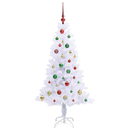 Künstlicher Weihnachtsbaum Weiß 150 cm PVC und Stahl