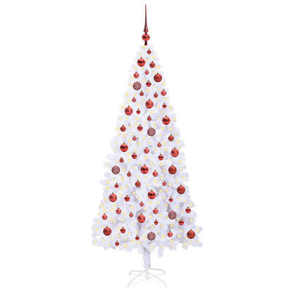 Künstlicher Weihnachtsbaum Weiß 180 cm PVC und Stahl