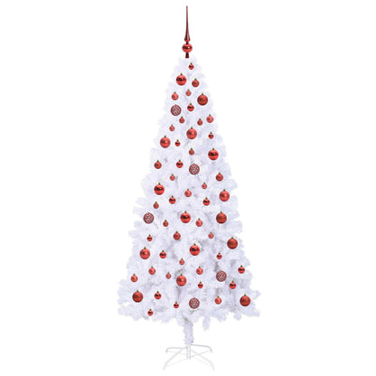 Künstlicher Weihnachtsbaum Weiß 180 cm PVC und Stahl