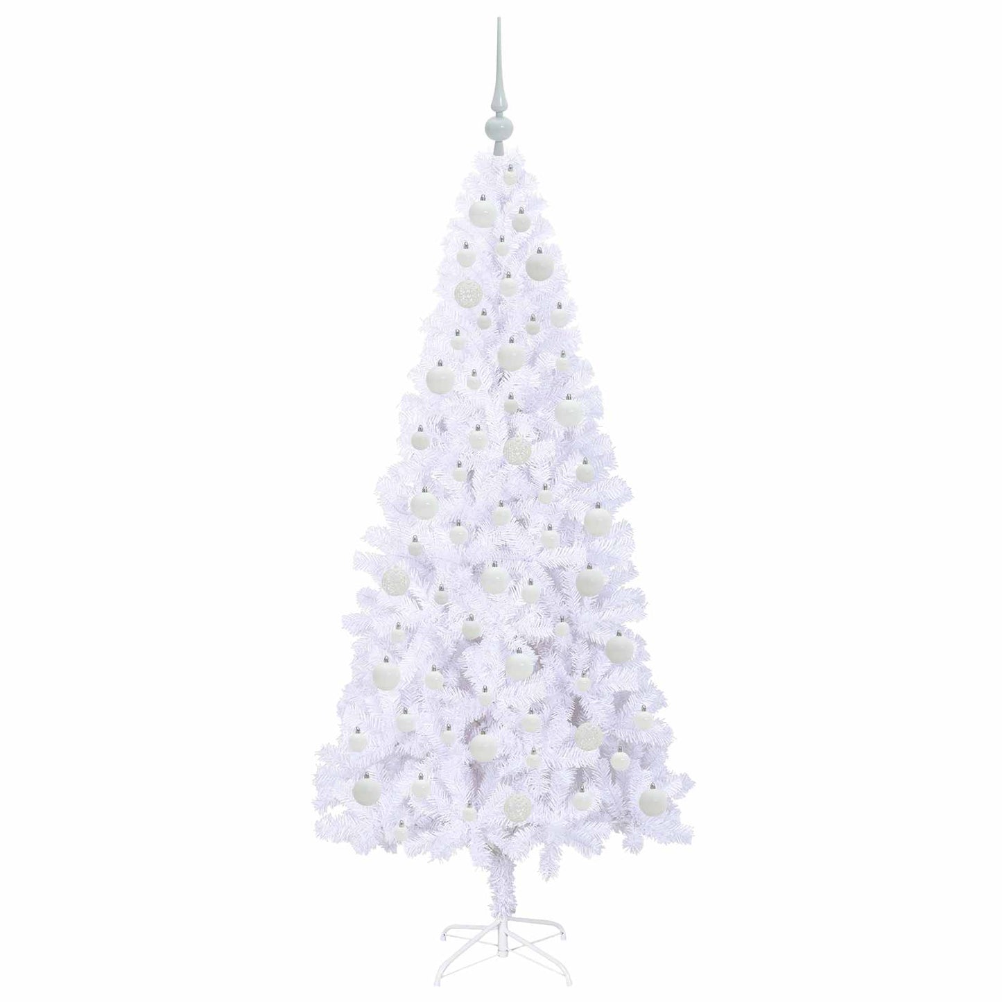 Künstlicher Weihnachtsbaum Weiß 180 cm PVC und Stahl
