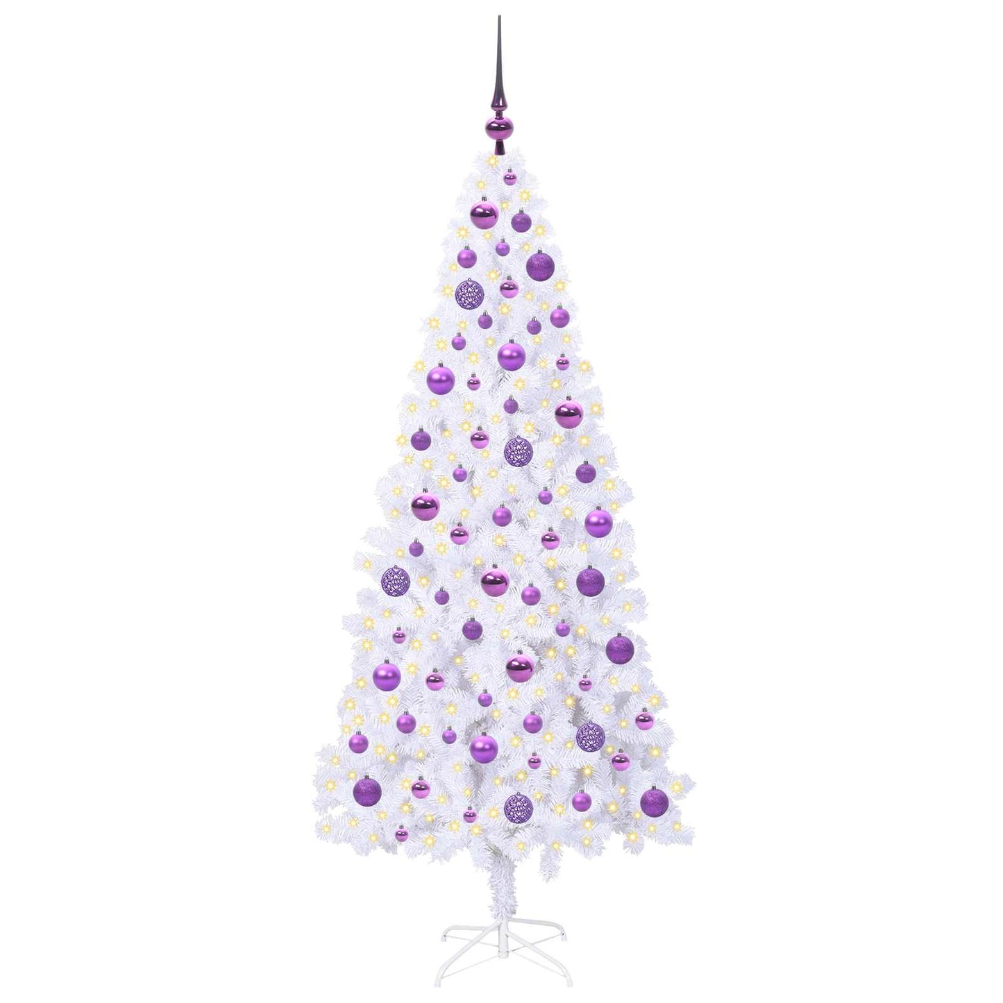Künstlicher Weihnachtsbaum Weiß 180 cm PVC und Stahl