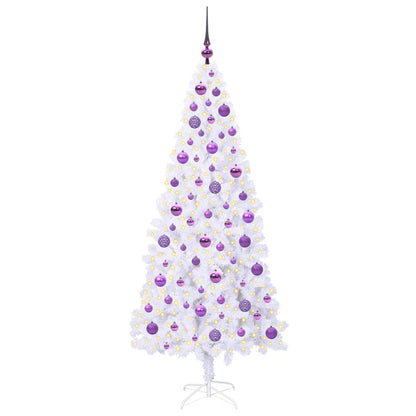 Künstlicher Weihnachtsbaum Weiß 180 cm PVC und Stahl