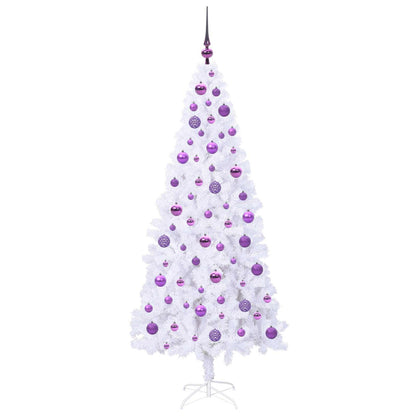 Künstlicher Weihnachtsbaum Weiß 180 cm PVC und Stahl