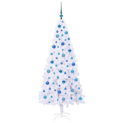 Künstlicher Weihnachtsbaum Weiß 180 cm PVC und Stahl