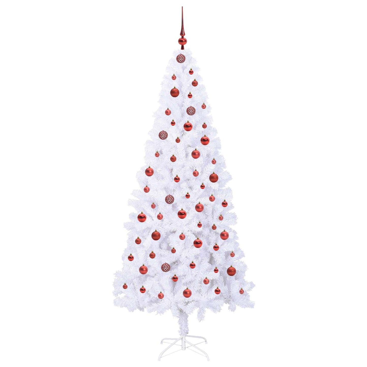 Künstlicher Weihnachtsbaum Weiß 210 cm PVC und Stahl