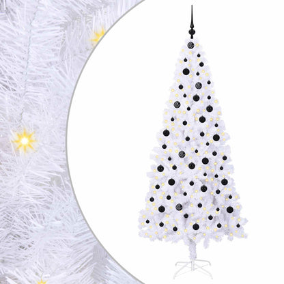 Künstlicher Weihnachtsbaum Weiß 210 cm PVC und Stahl