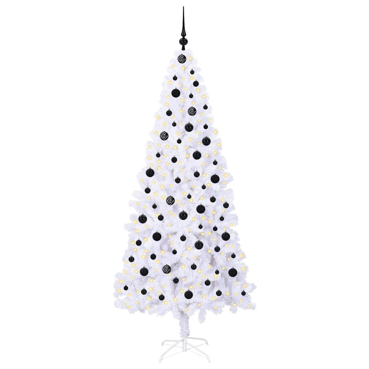 Künstlicher Weihnachtsbaum Weiß 210 cm PVC und Stahl