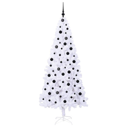 Künstlicher Weihnachtsbaum Weiß 210 cm PVC und Stahl