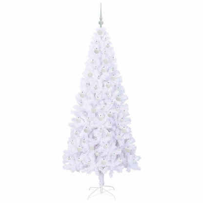 Künstlicher Weihnachtsbaum Weiß 210 cm PVC und Stahl