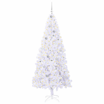 Künstlicher Weihnachtsbaum Weiß 210 cm PVC und Stahl