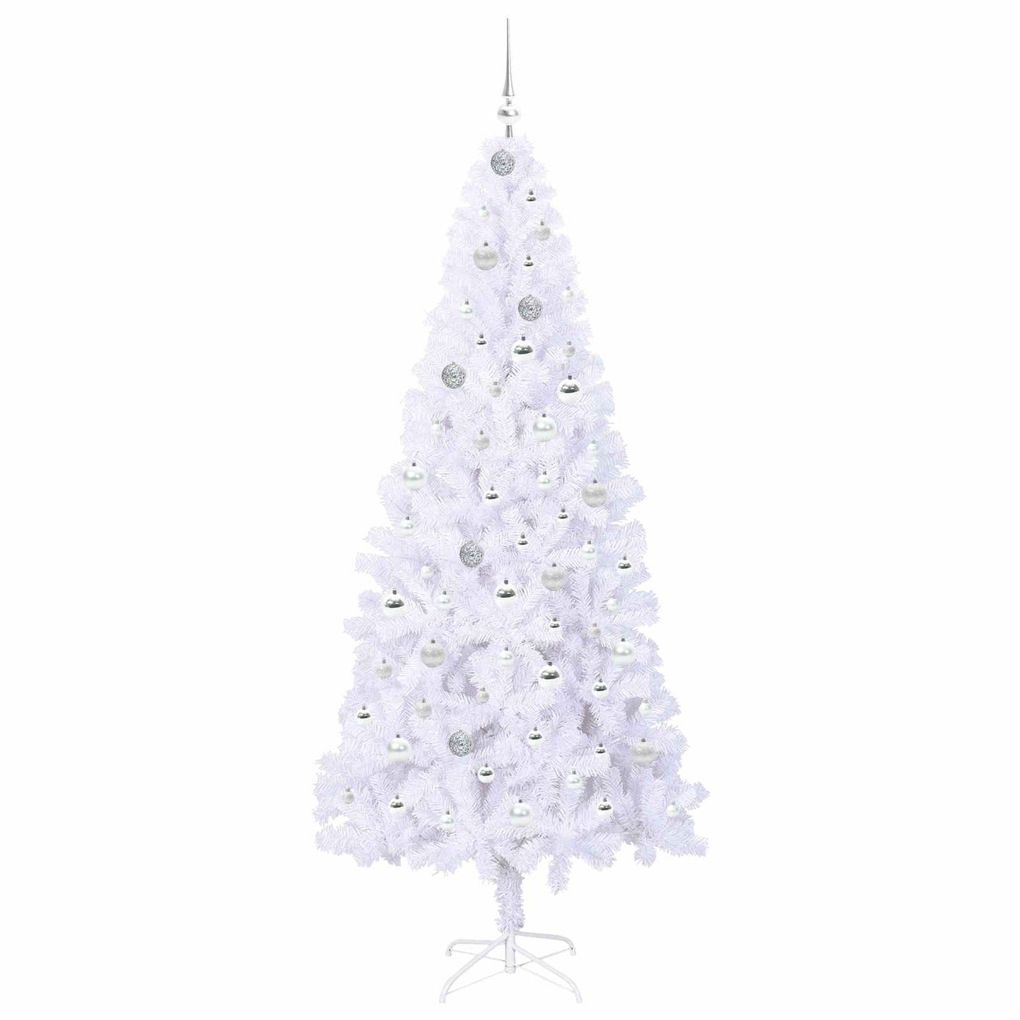 Künstlicher Weihnachtsbaum Weiß 210 cm PVC und Stahl
