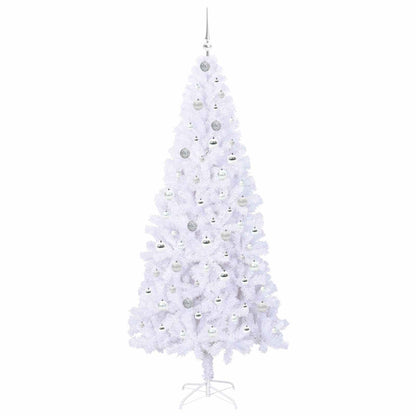Künstlicher Weihnachtsbaum Weiß 210 cm PVC und Stahl