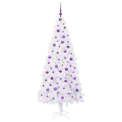 Künstlicher Weihnachtsbaum Weiß 210 cm PVC und Stahl