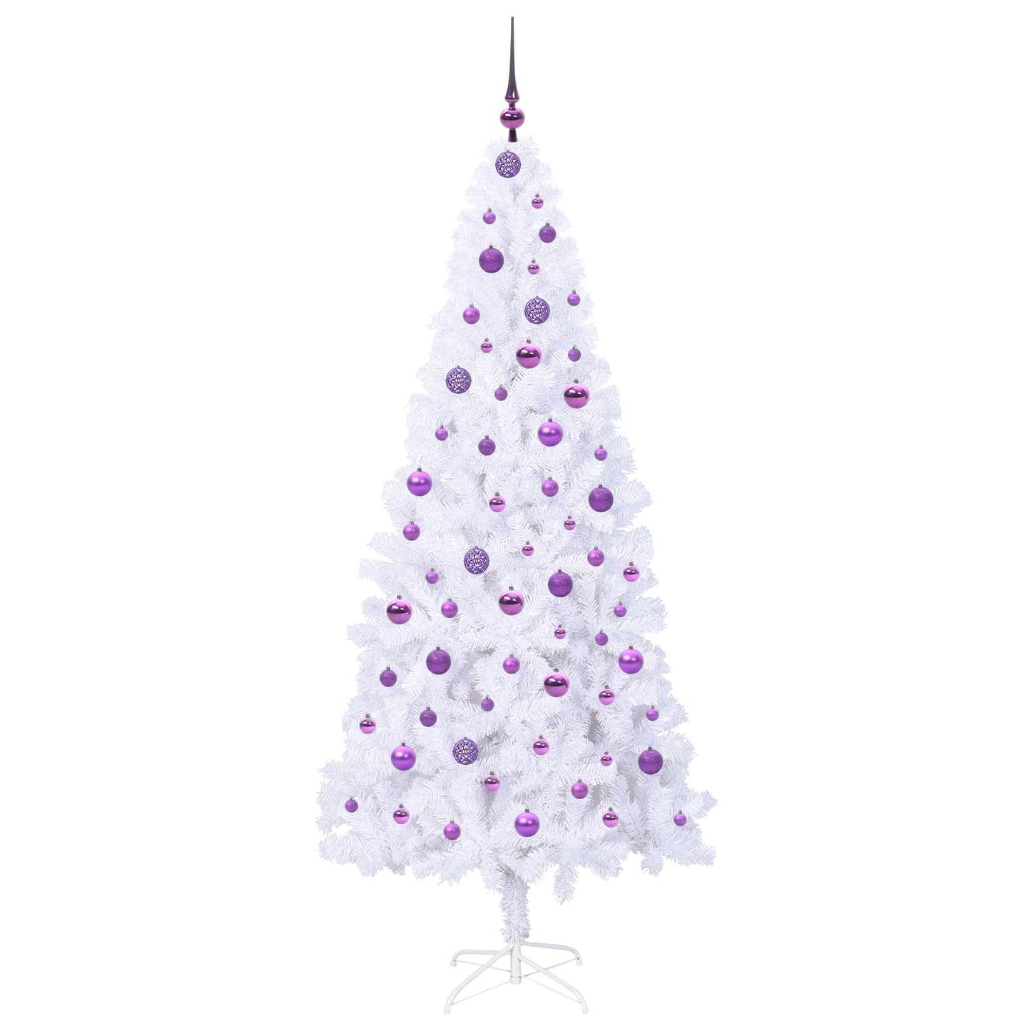 Künstlicher Weihnachtsbaum Weiß 210 cm PVC und Stahl