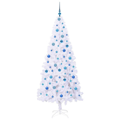 Künstlicher Weihnachtsbaum Weiß 210 cm PVC und Stahl