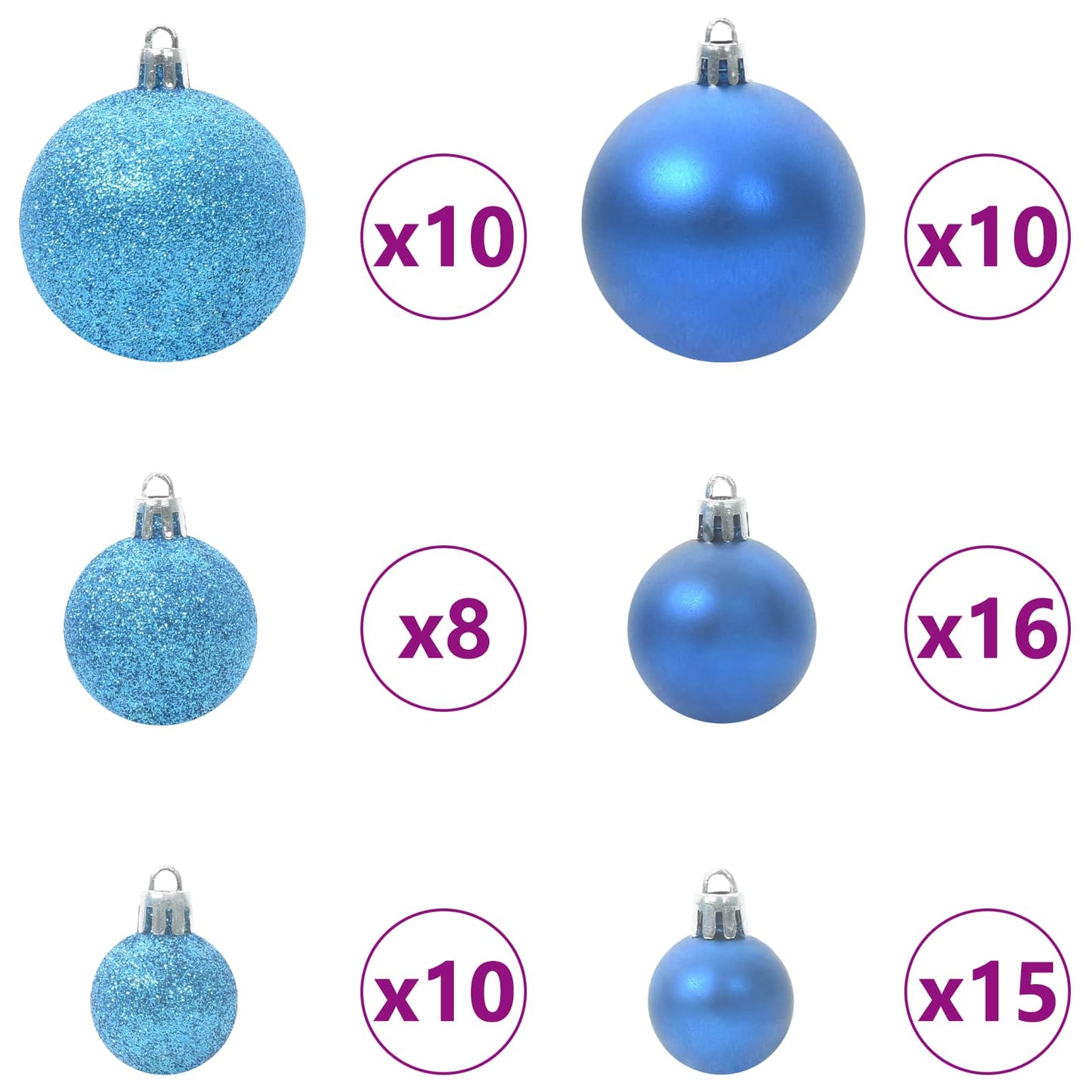 Künstlicher Weihnachtsbaum Weiß 210 cm PVC und Stahl