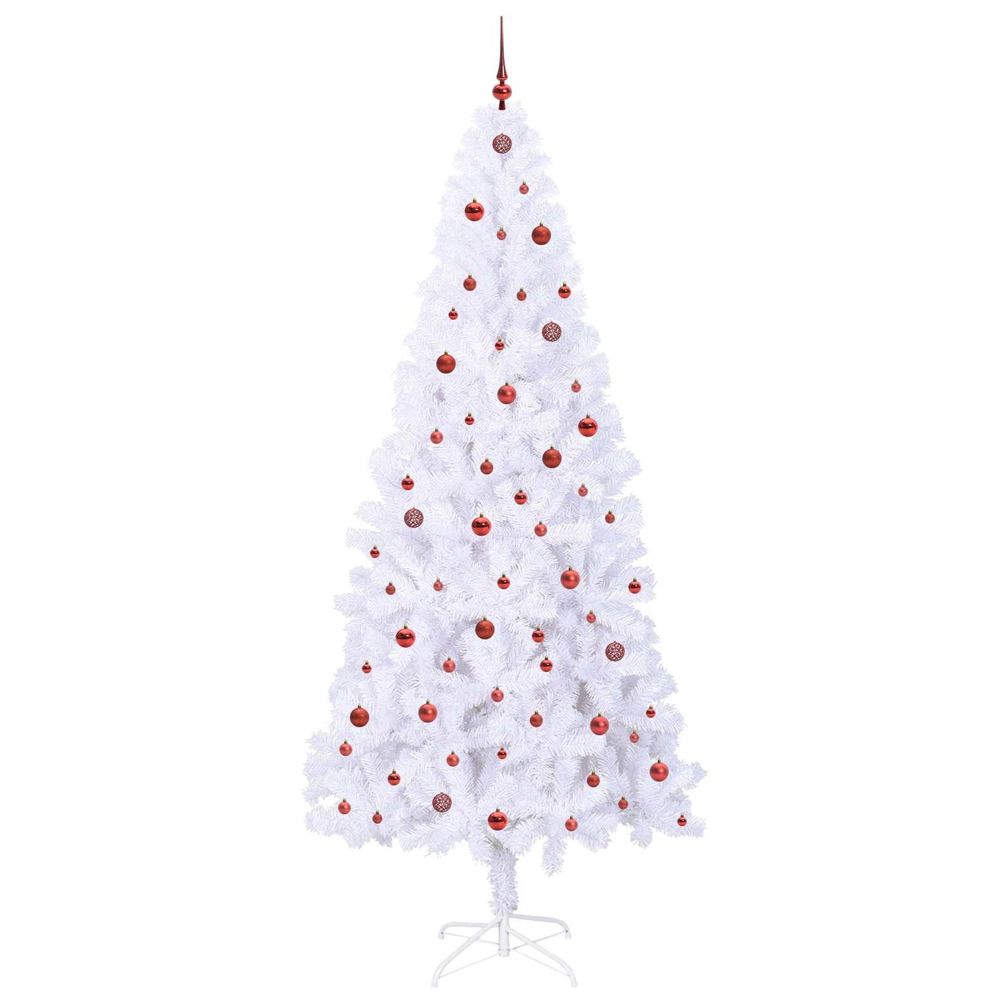 Künstlicher Weihnachtsbaum Weiß 240 cm PVC und Stahl