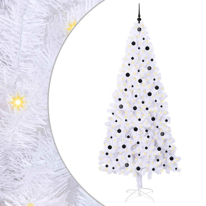 Künstlicher Weihnachtsbaum Weiß 240 cm PVC und Stahl