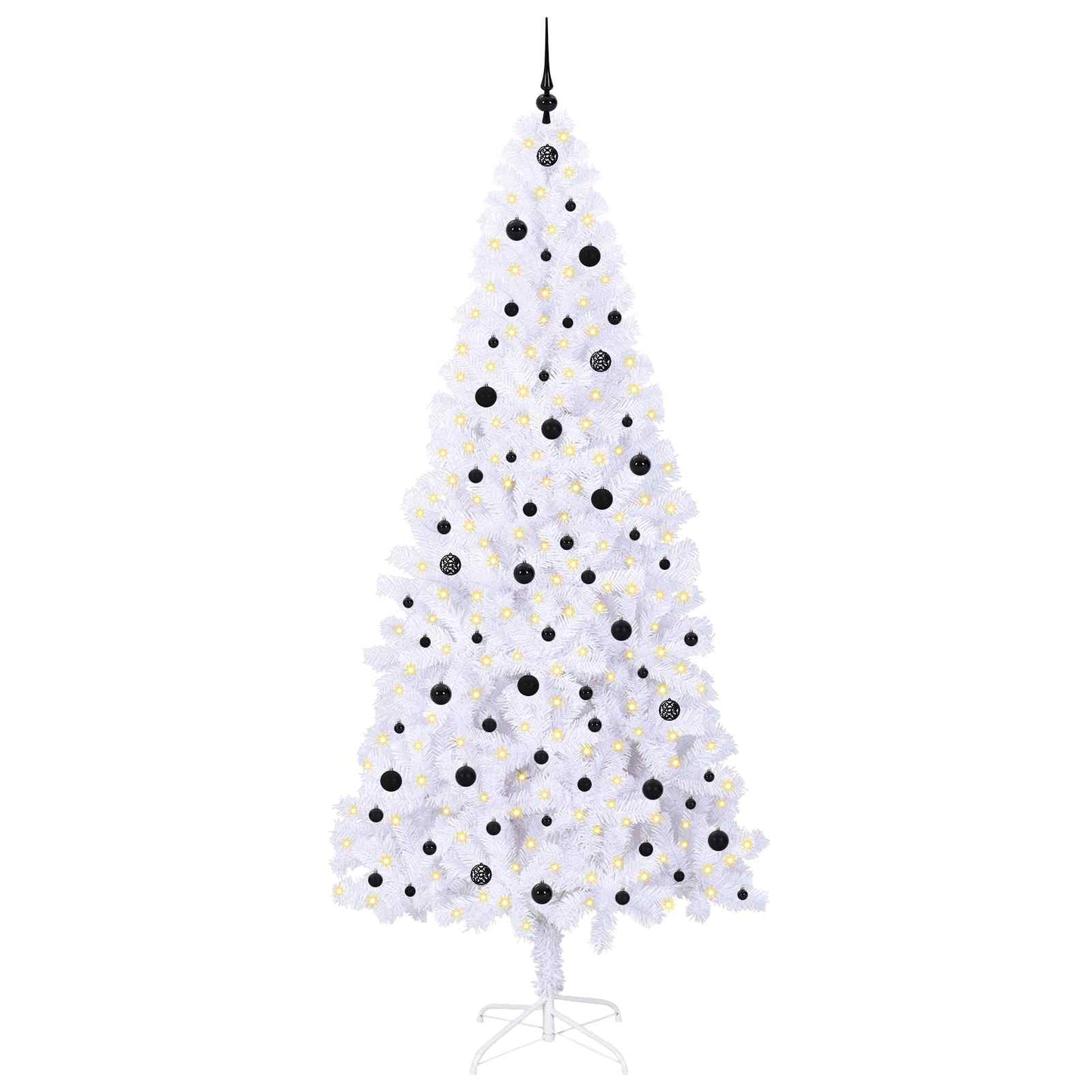 Künstlicher Weihnachtsbaum Weiß 240 cm PVC und Stahl