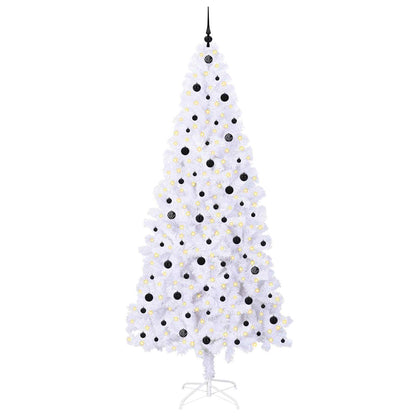 Künstlicher Weihnachtsbaum Weiß 240 cm PVC und Stahl