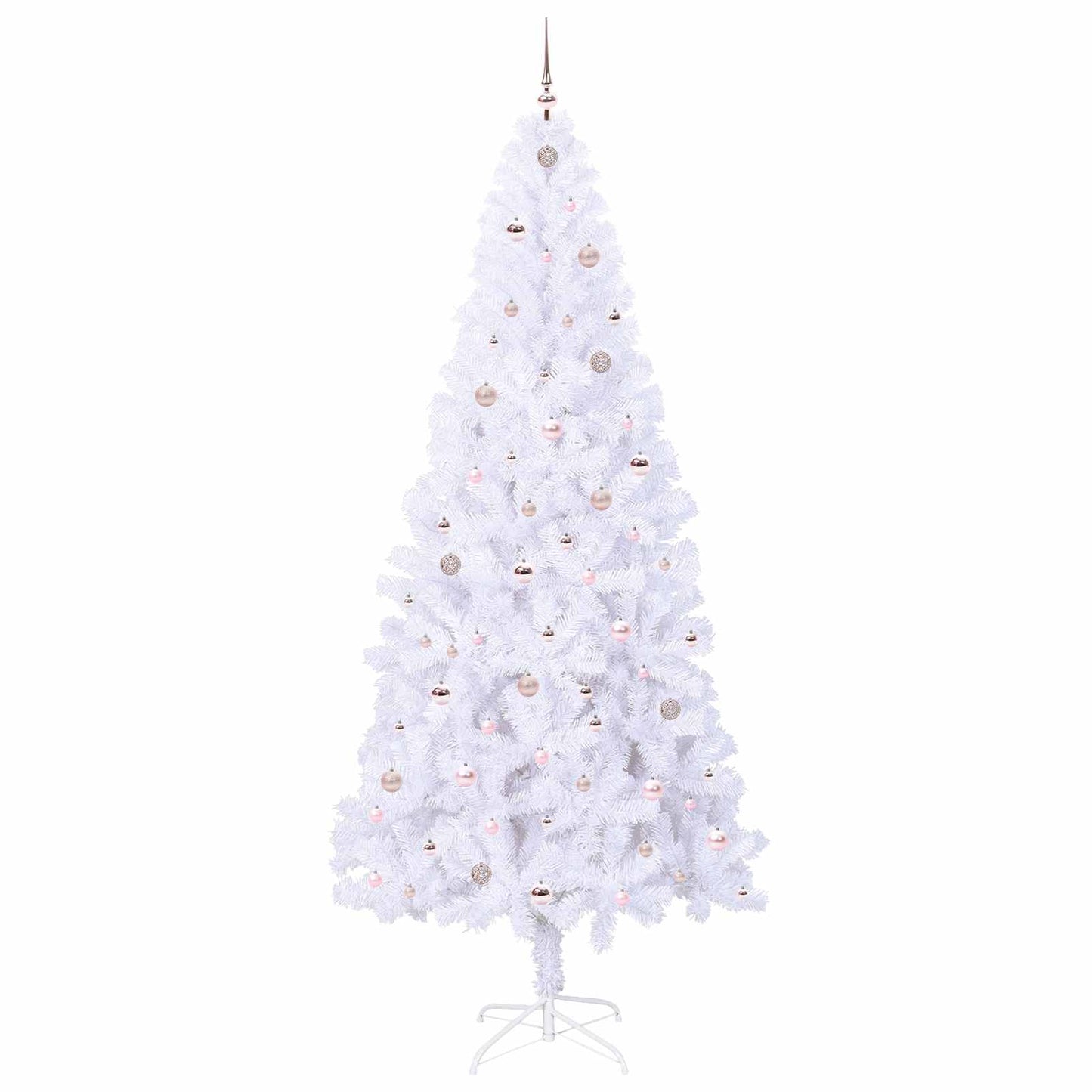 Künstlicher Weihnachtsbaum Weiß 240 cm PVC und Stahl