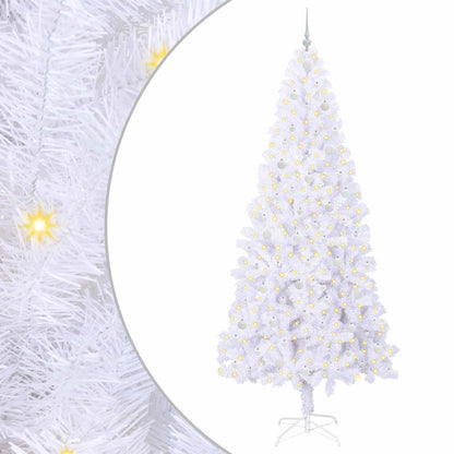 Künstlicher Weihnachtsbaum Weiß 240 cm PVC und Stahl