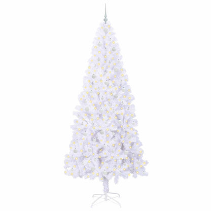 Künstlicher Weihnachtsbaum Weiß 240 cm PVC und Stahl
