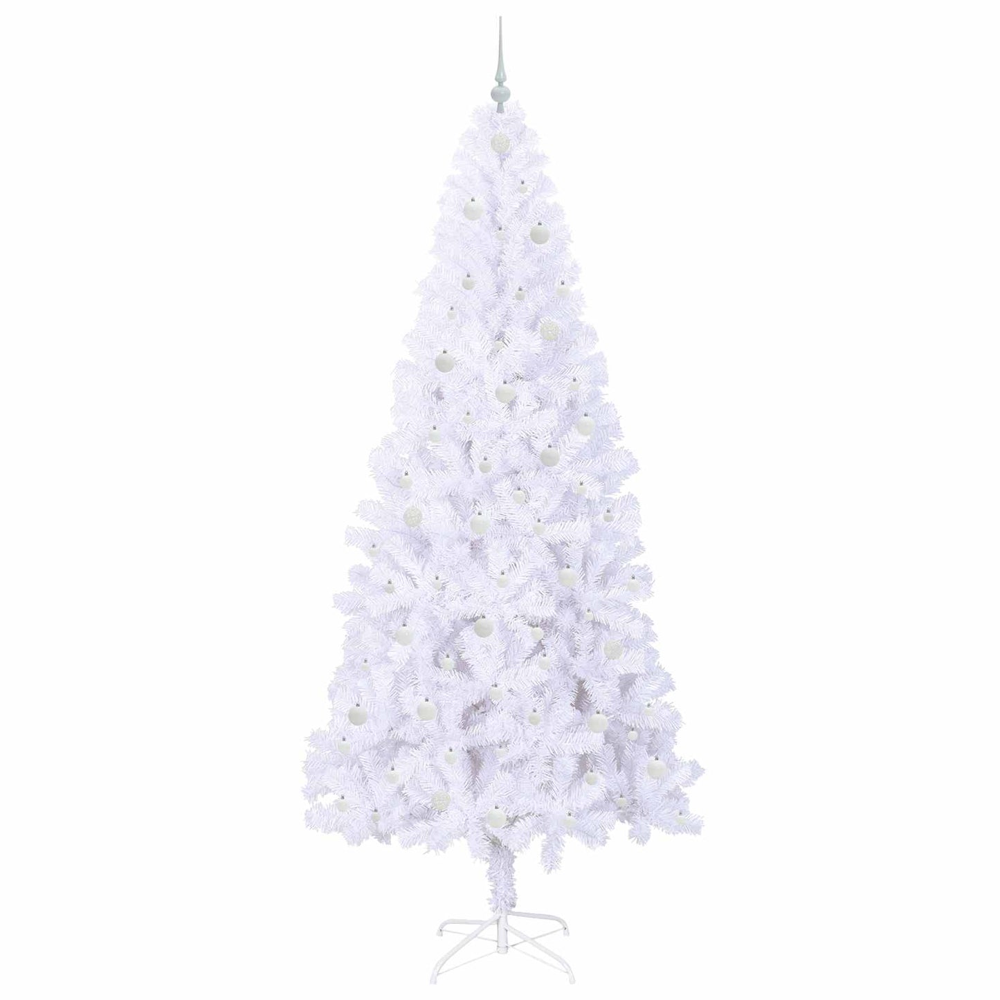 Künstlicher Weihnachtsbaum Weiß 240 cm PVC und Stahl