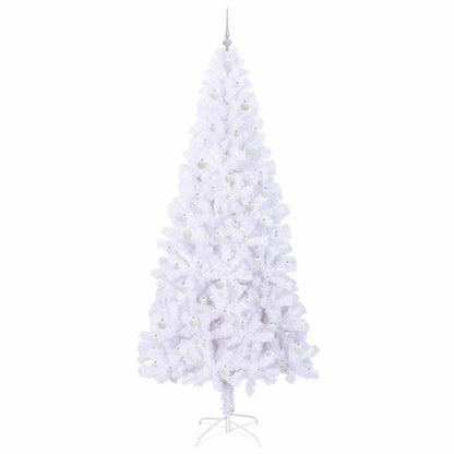 Künstlicher Weihnachtsbaum Weiß 240 cm PVC und Stahl