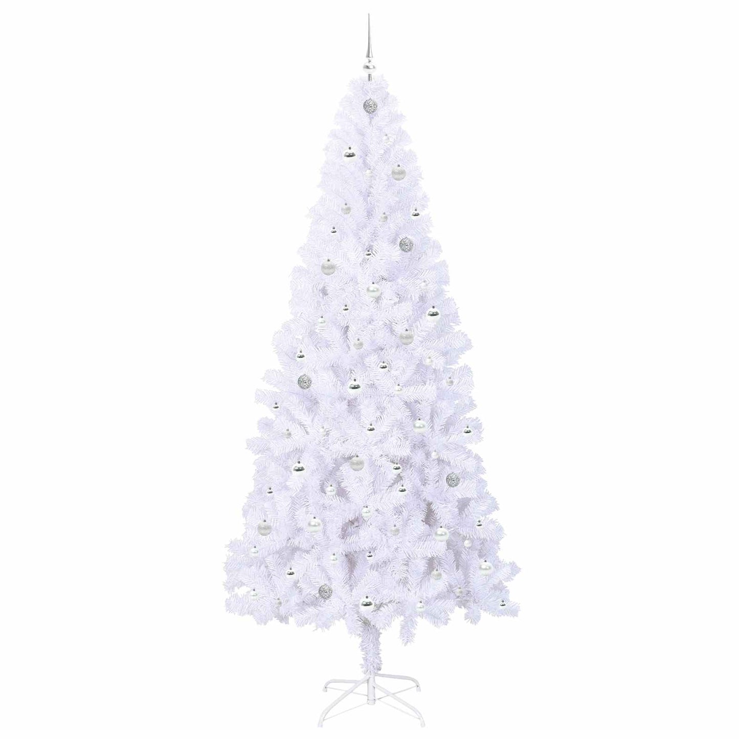 Künstlicher Weihnachtsbaum Weiß 240 cm PVC und Stahl