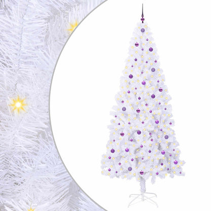 Künstlicher Weihnachtsbaum Weiß 240 cm PVC und Stahl