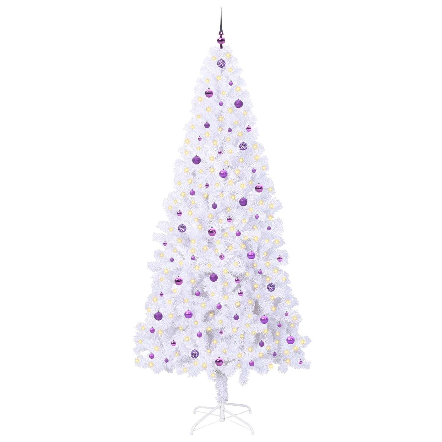 Künstlicher Weihnachtsbaum Weiß 240 cm PVC und Stahl