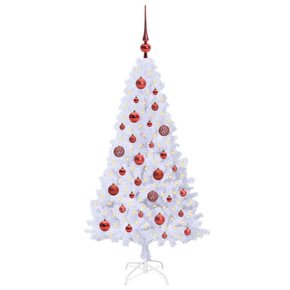 Künstlicher Weihnachtsbaum Weiß 120 cm PVC und Stahl