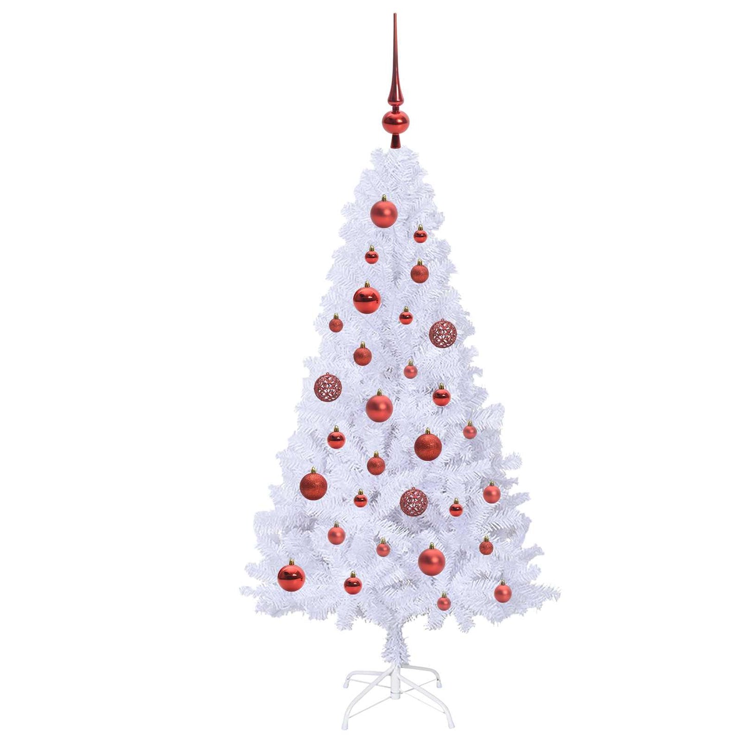 Künstlicher Weihnachtsbaum Weiß 120 cm PVC und Stahl