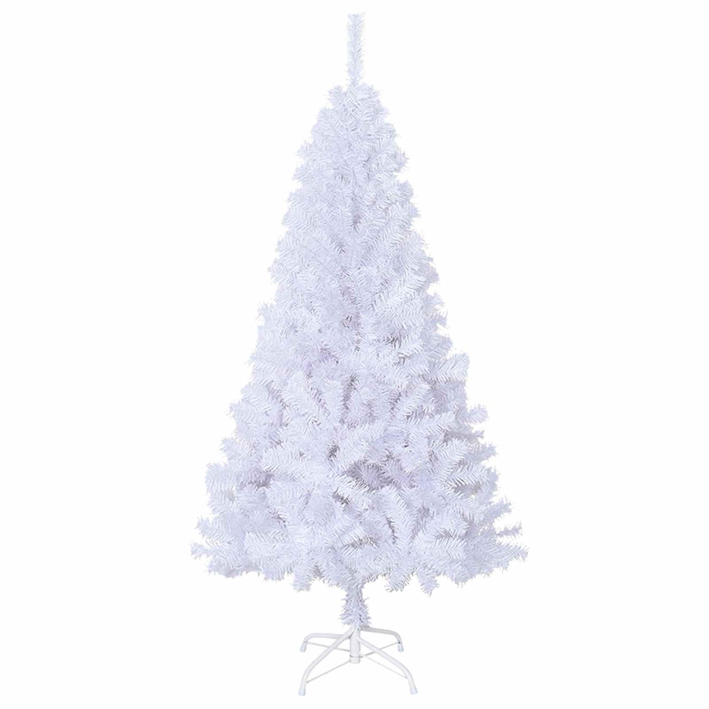 Künstlicher Weihnachtsbaum Weiß 120 cm PVC und Stahl