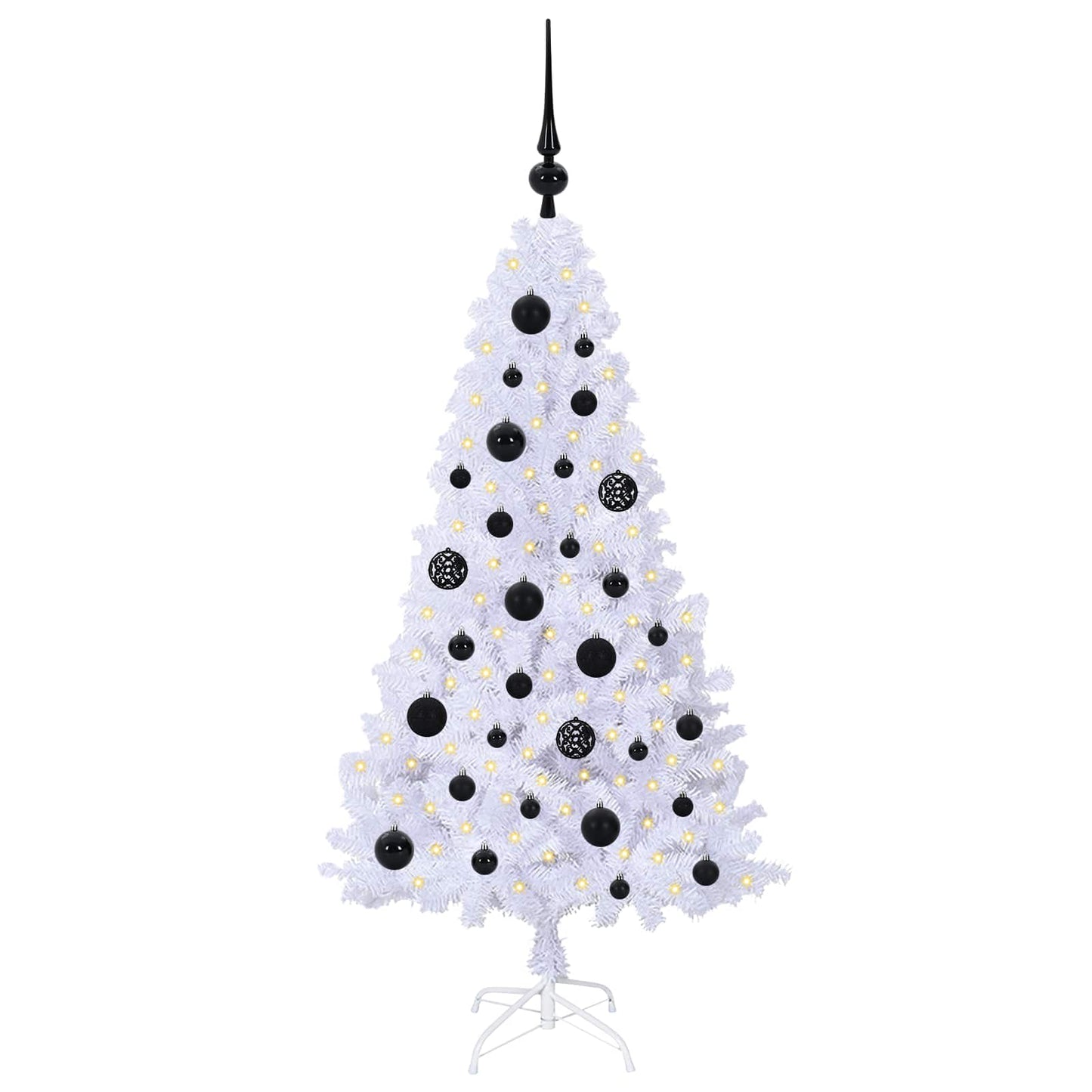 Künstlicher Weihnachtsbaum Weiß 120 cm PVC und Stahl
