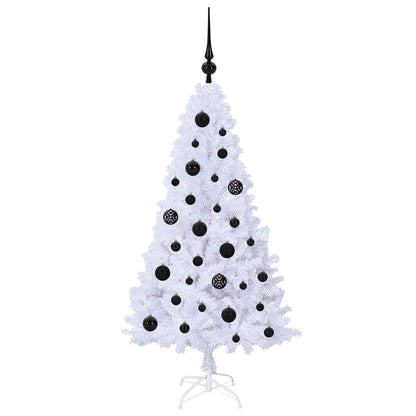 Künstlicher Weihnachtsbaum Weiß 120 cm PVC und Stahl