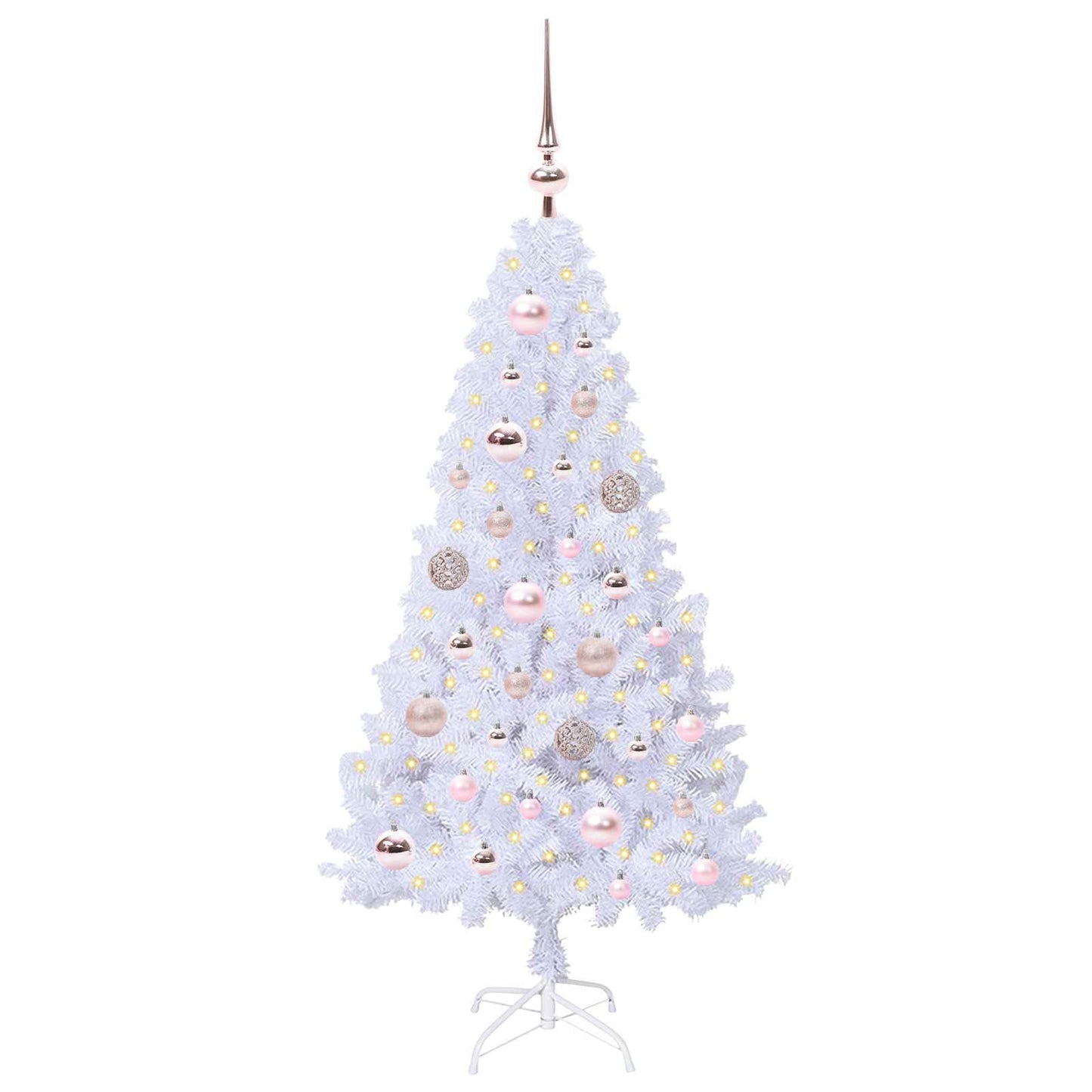 Künstlicher Weihnachtsbaum Weiß 120 cm PVC und Stahl