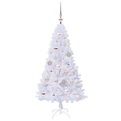 Künstlicher Weihnachtsbaum Weiß 120 cm PVC und Stahl