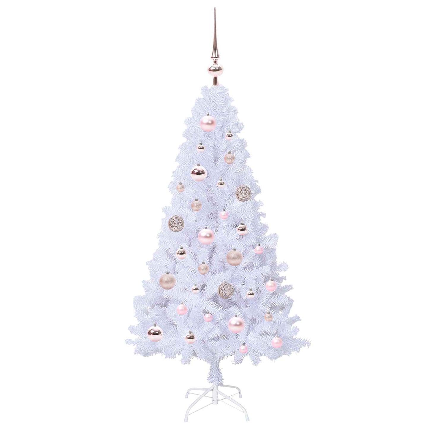 Künstlicher Weihnachtsbaum Weiß 120 cm PVC und Stahl