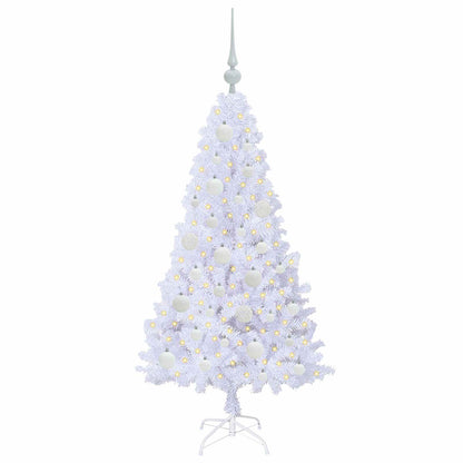 Künstlicher Weihnachtsbaum Weiß 120 cm PVC und Stahl