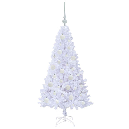 Künstlicher Weihnachtsbaum Weiß 120 cm PVC und Stahl
