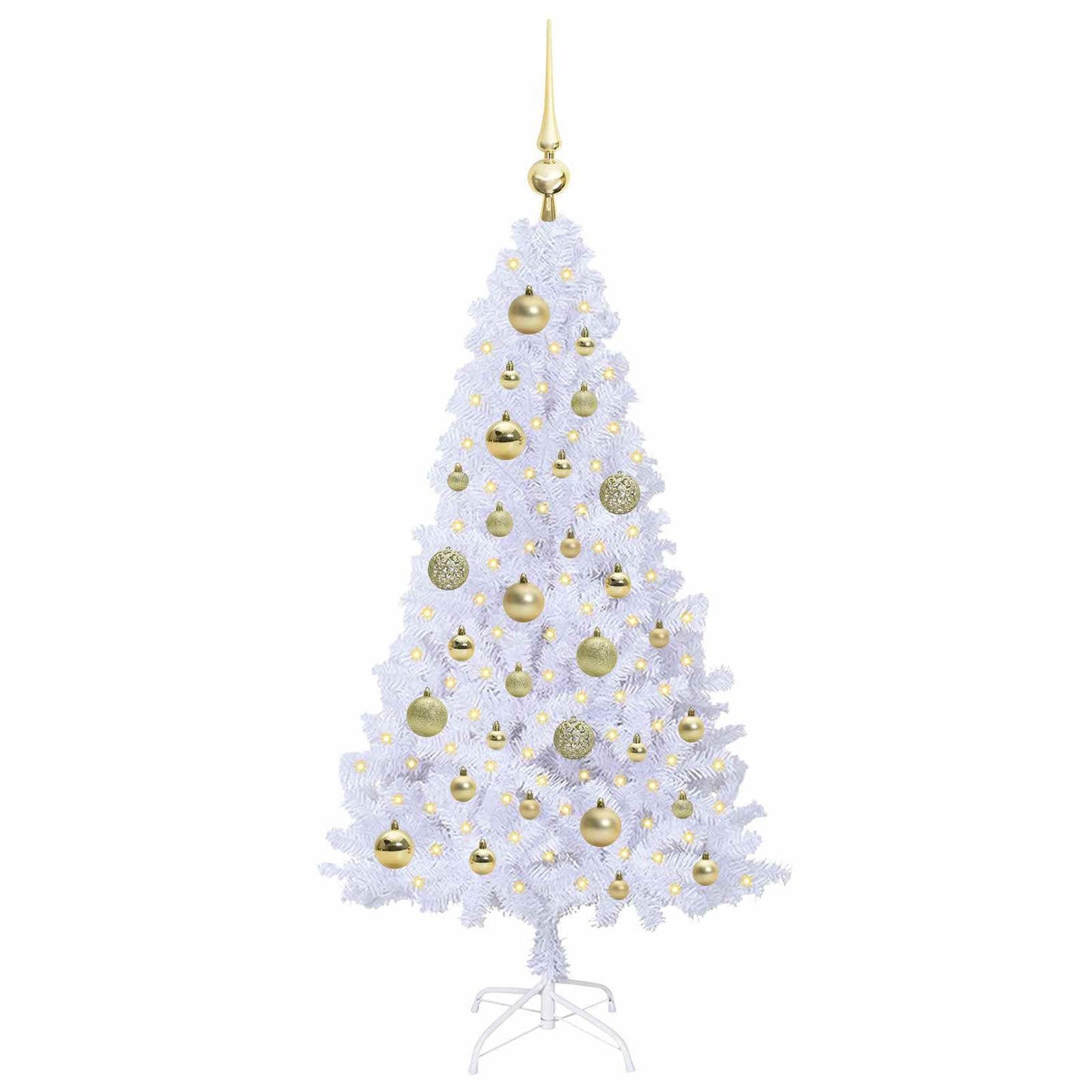 Künstlicher Weihnachtsbaum Weiß 120 cm PVC und Stahl