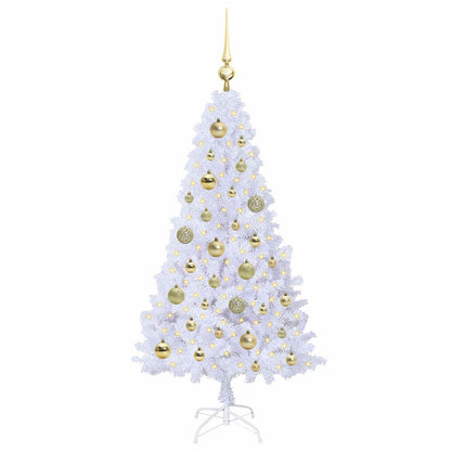 Künstlicher Weihnachtsbaum Weiß 120 cm PVC und Stahl