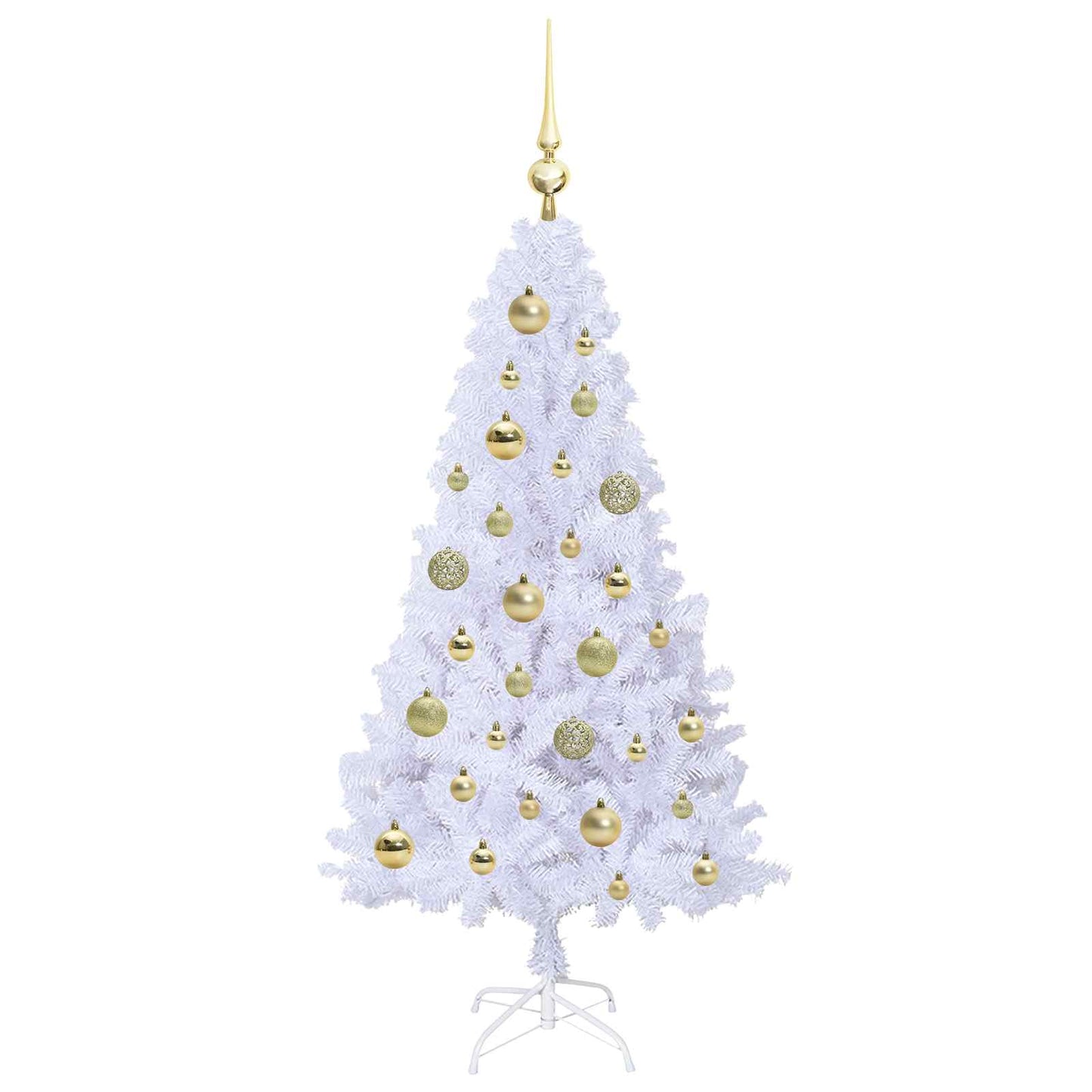 Künstlicher Weihnachtsbaum Weiß 120 cm PVC und Stahl