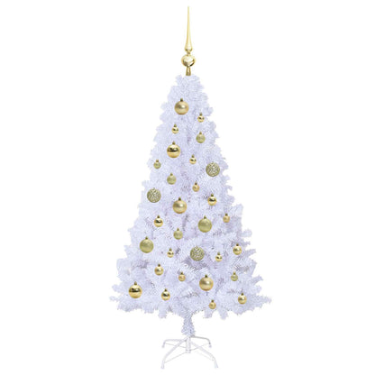 Künstlicher Weihnachtsbaum Weiß 120 cm PVC und Stahl