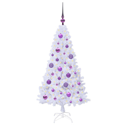 Künstlicher Weihnachtsbaum Weiß 120 cm PVC und Stahl