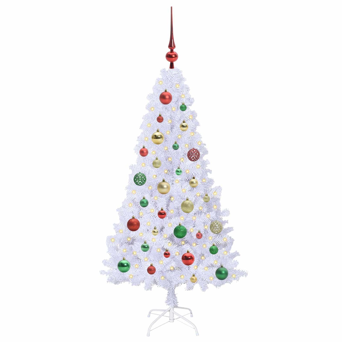 Künstlicher Weihnachtsbaum Weiß 120 cm PVC und Stahl