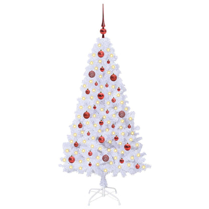 Künstlicher Weihnachtsbaum Weiß 150 cm PVC und Stahl